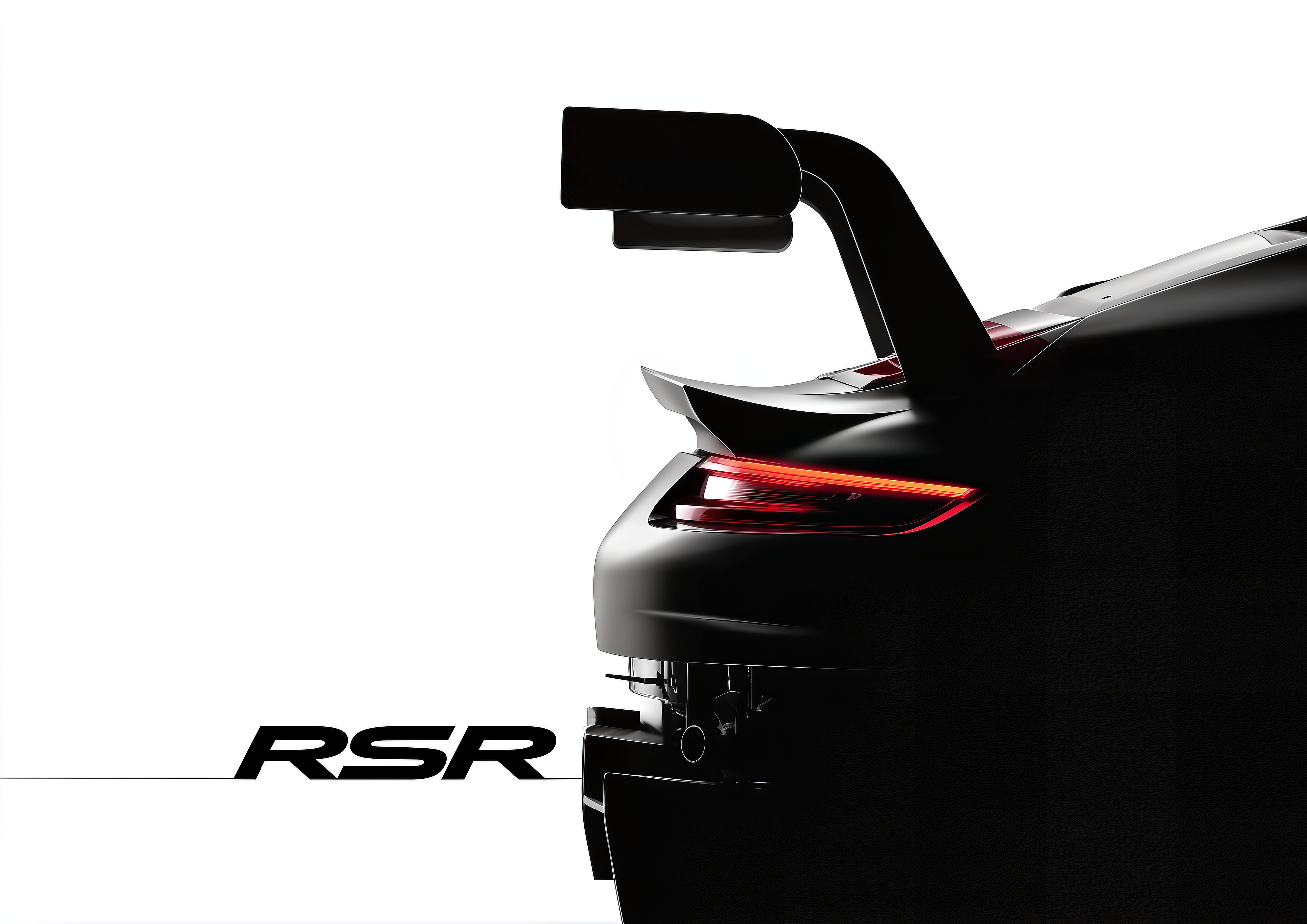 Engineered Emotion – Porsche 911 RSR Heck Silhouette | Fotografie-Optik – eleganter Kunstdruck