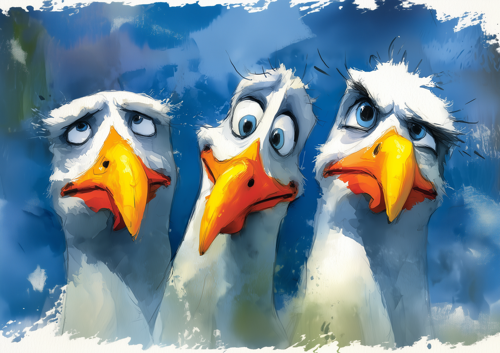 Feathered Trio