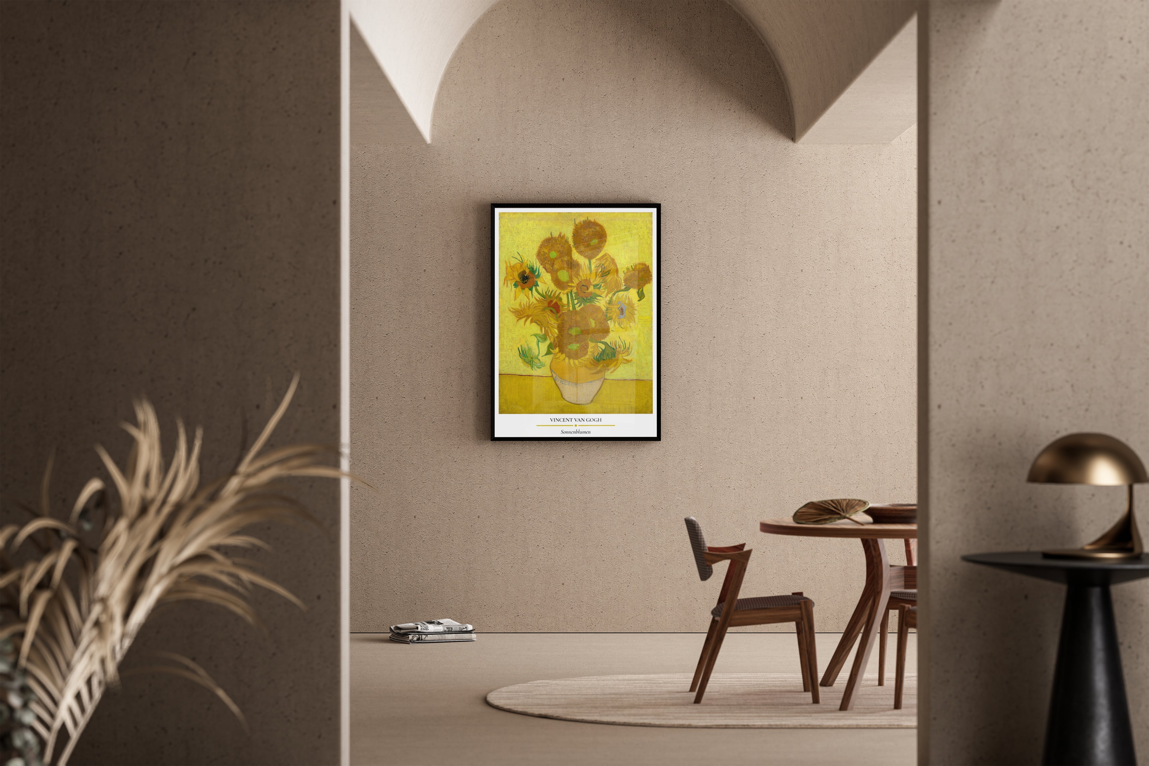 Sonnenblumen - Van Gogh – Klassisches Blumenstillleben expressive Pinselstruktur | Van-Gogh-Gemälde – Poster im Esszimmer