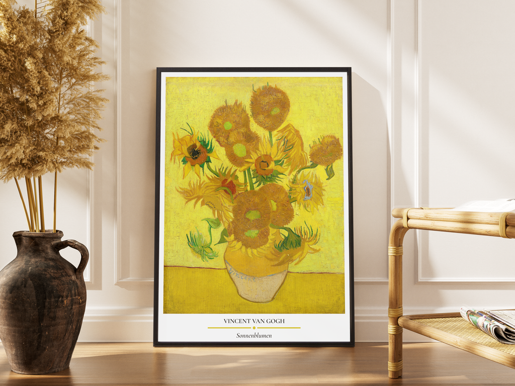 Sonnenblumen - Van Gogh – Meisterwerk Sonnenblumenstrauß Arles Post-Impressionismus | Ölgemälde-Poster – gerahmtes Poster kaufen